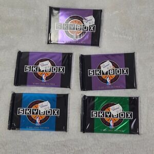 Lot of 6 1992-93 SkyBox NBA Basketball Cards Factory Sealed Packs Series 1 Vtg